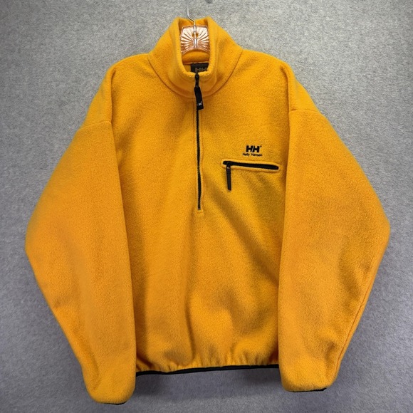 Helly Hansen Other - Vintage Helly Hansen Pullover Mens Medium Yellow Fleece 1/4 Zip Ski USA 90s